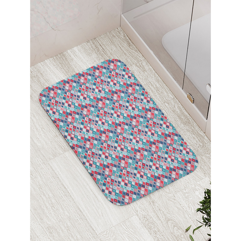 Ethnic Quatrefoil Bath Mat