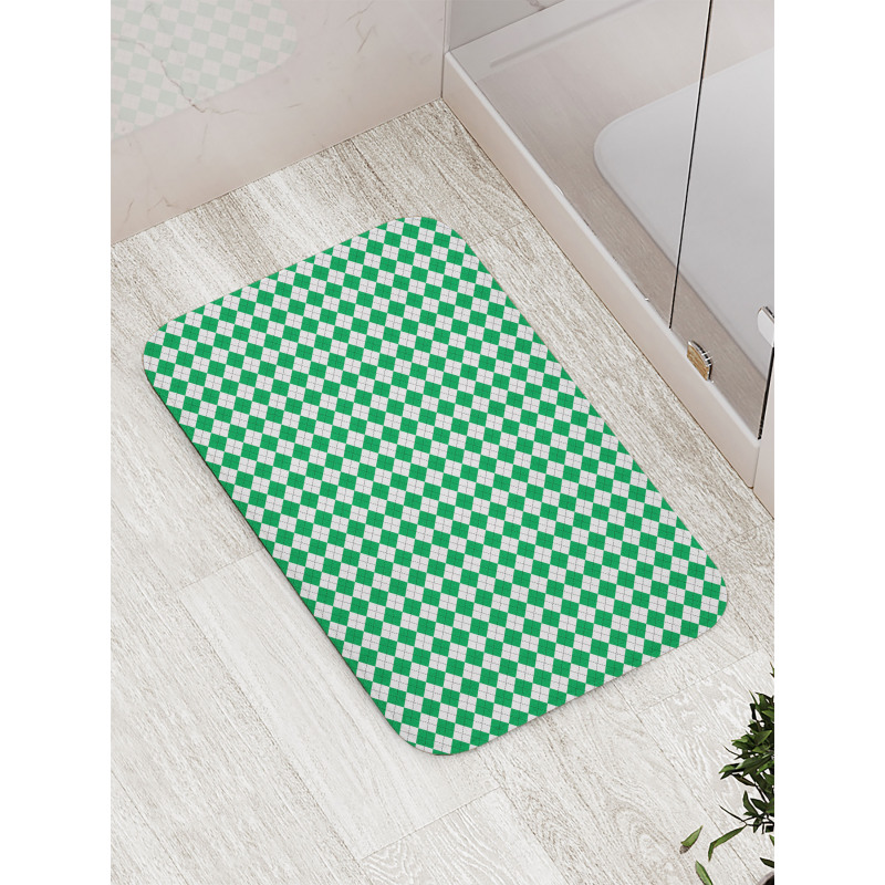 Argyle Like Items Bath Mat