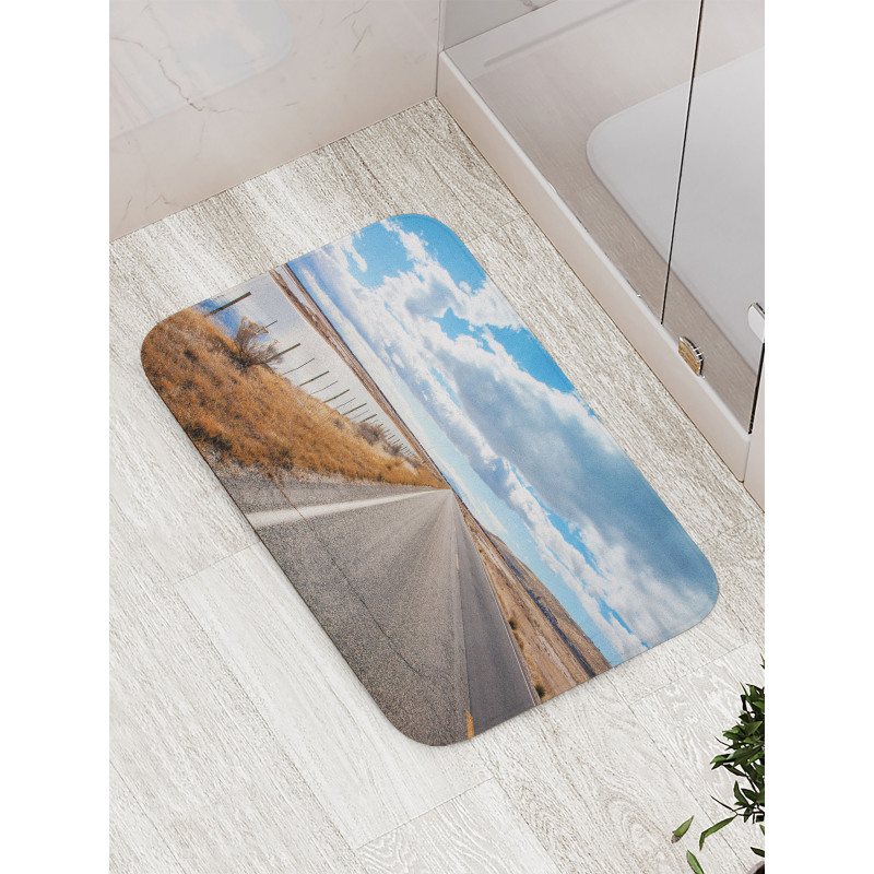 Car Road near the Lake Bath Mat