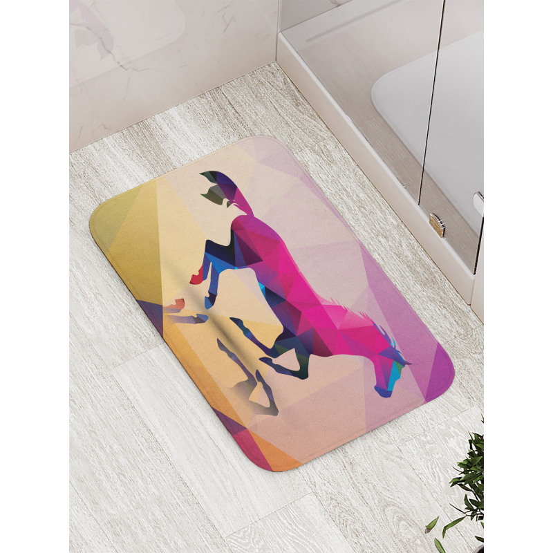 Geometric Horse Animal Bath Mat