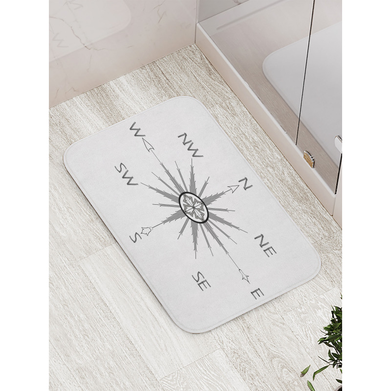 Compass Silhouette Bath Mat