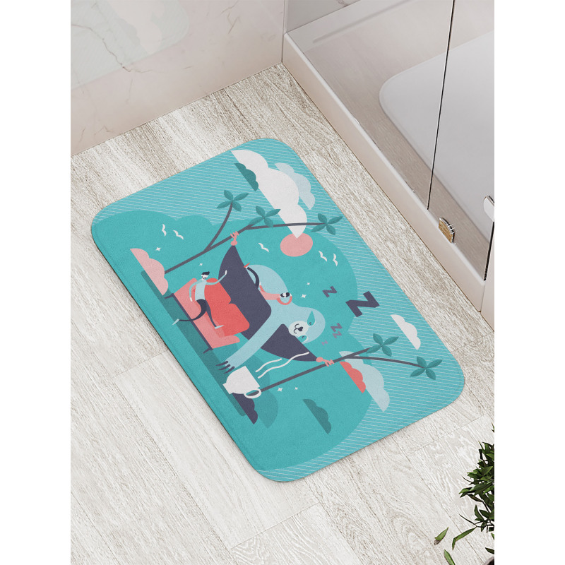 Sleeping Lazy Animal Bath Mat