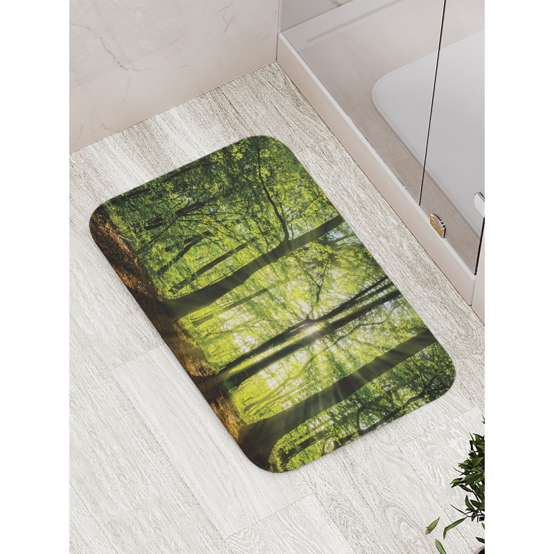 Sunny Forest Springtime Bath Mat