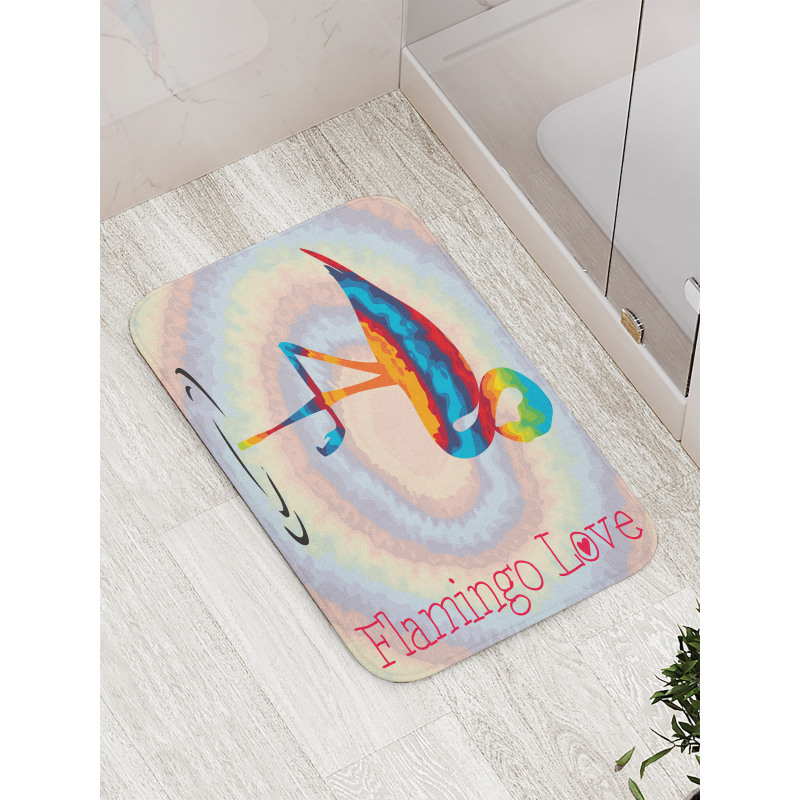 Rainbow Colored Birds Bath Mat