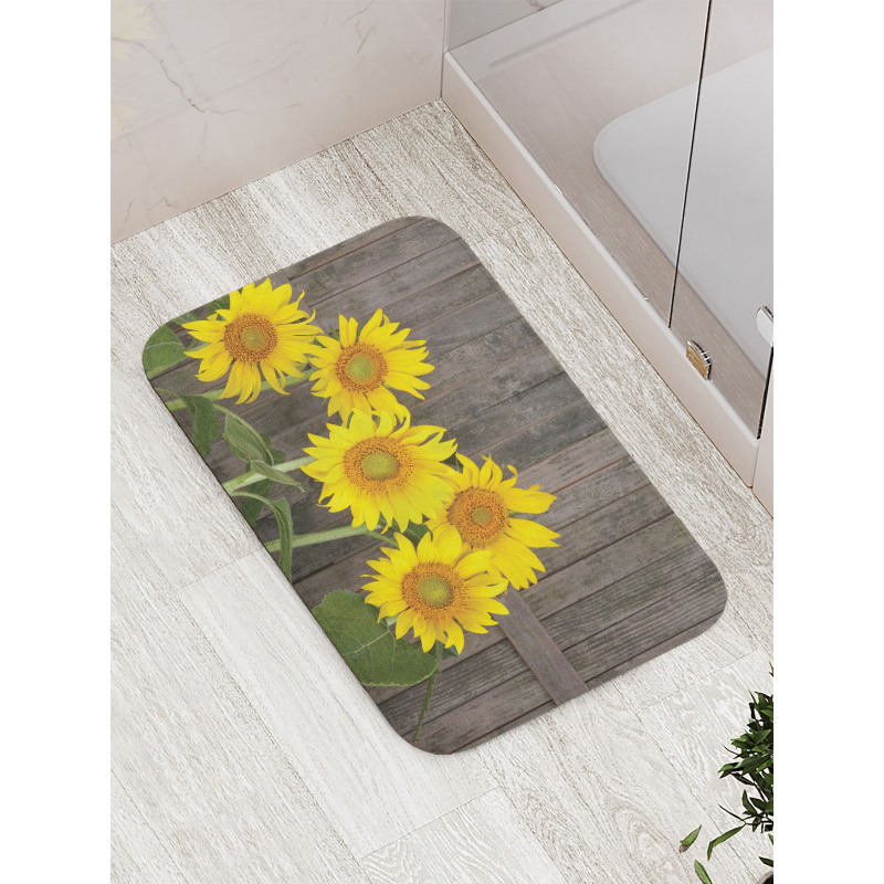 Helianthus Sunflowers Bath Mat