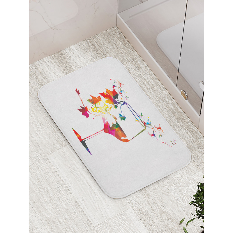 Glass Bird Vines Bath Mat