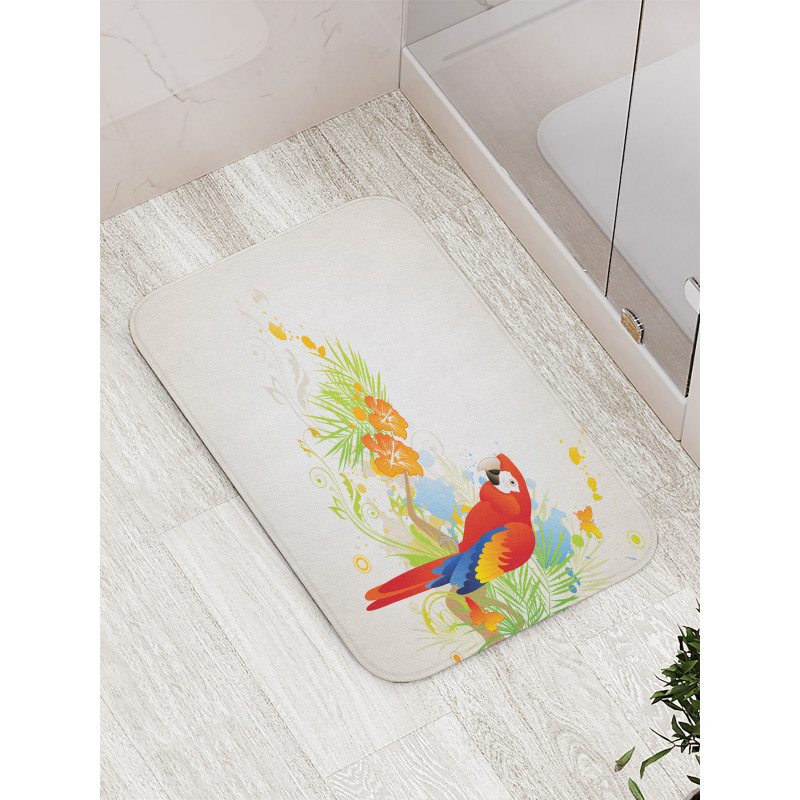 Parrot Tree Branch Flora Bath Mat