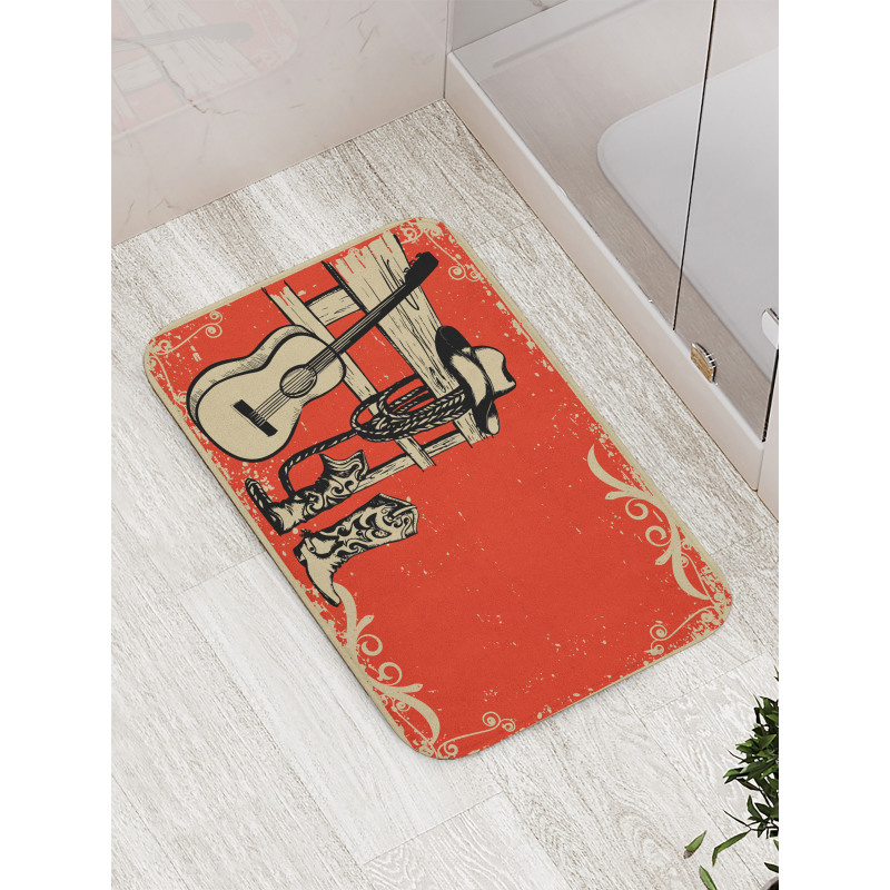 Country Music Wild West Bath Mat