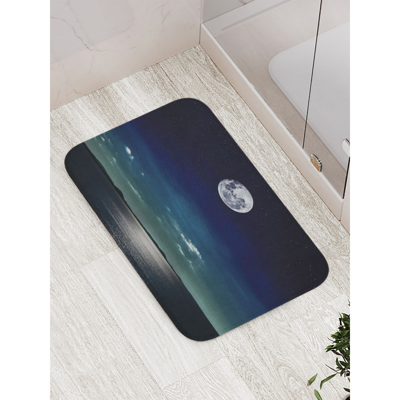 Full Moon in the Sea Bath Mat