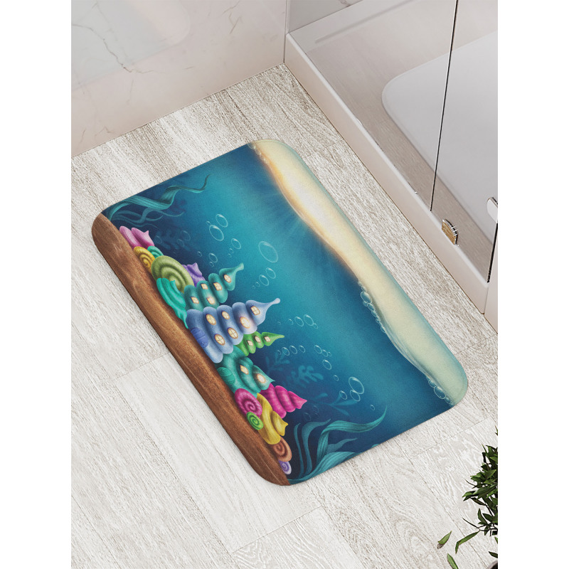 Shell Houses Bubbles Bath Mat