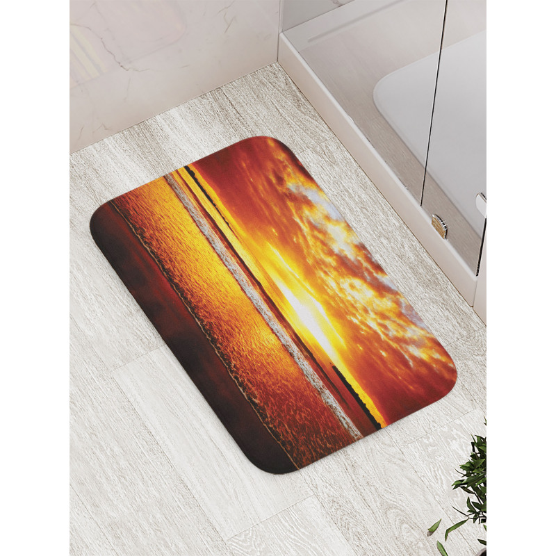 Colorful Sunset Summer Bath Mat