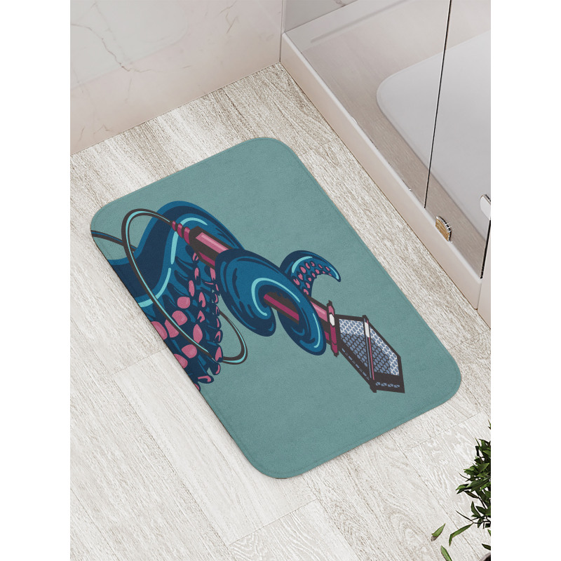 Tentacle with a Microphone Bath Mat