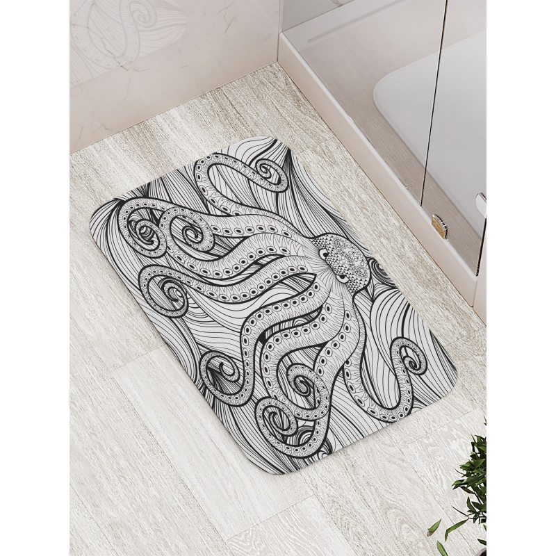 Style Mandala Motif Bath Mat