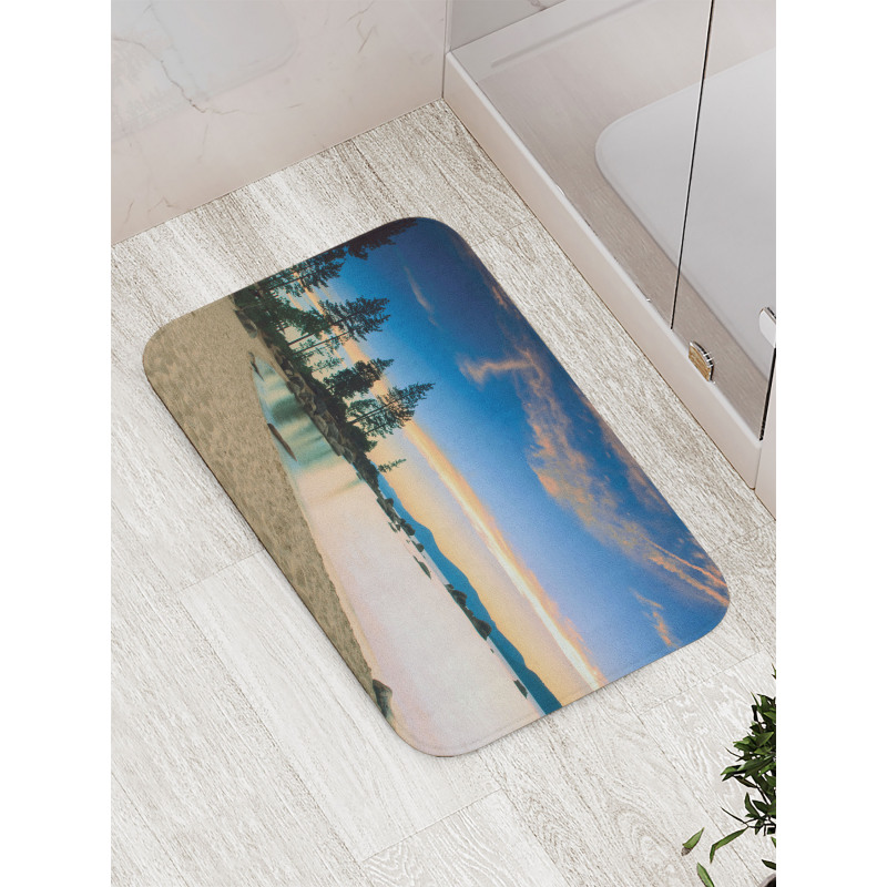 Peaceful Paradise Trees Bath Mat