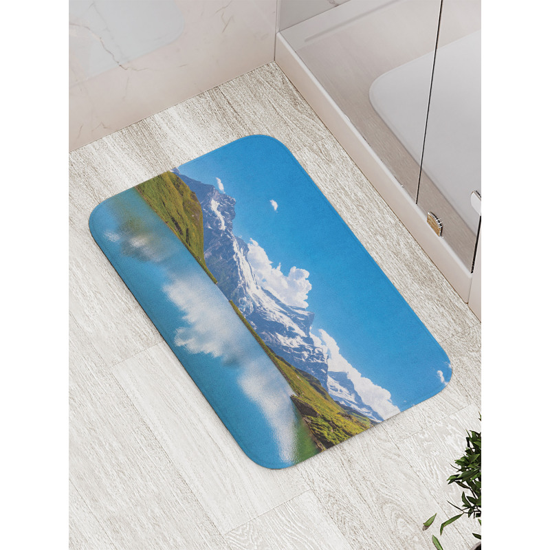 Snow Frozen Lake Swiss Bath Mat