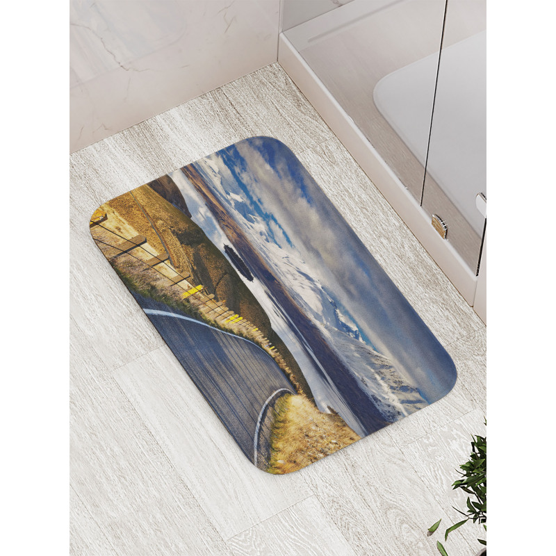 River Snowy Mountain Bath Mat