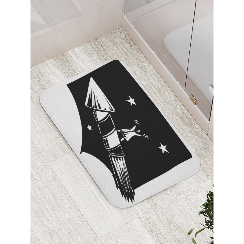 Fireworks Ride Stars Sky Bath Mat