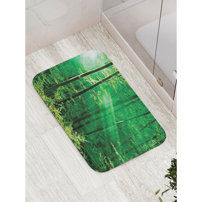 Forest Trees Morning Bath Mat
