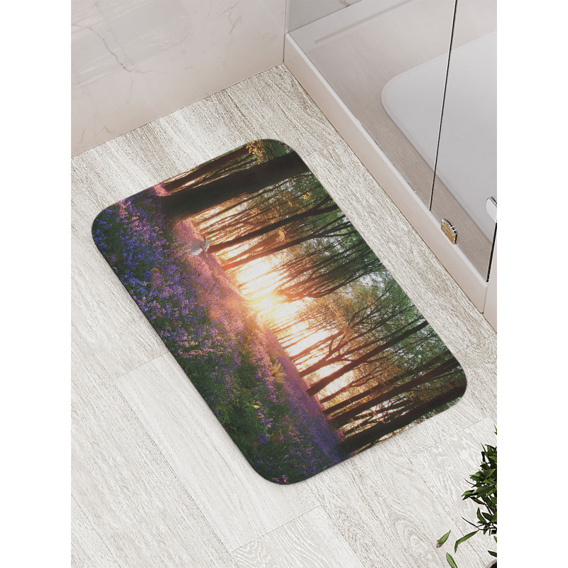 Sunrise Woods in Spring Bath Mat