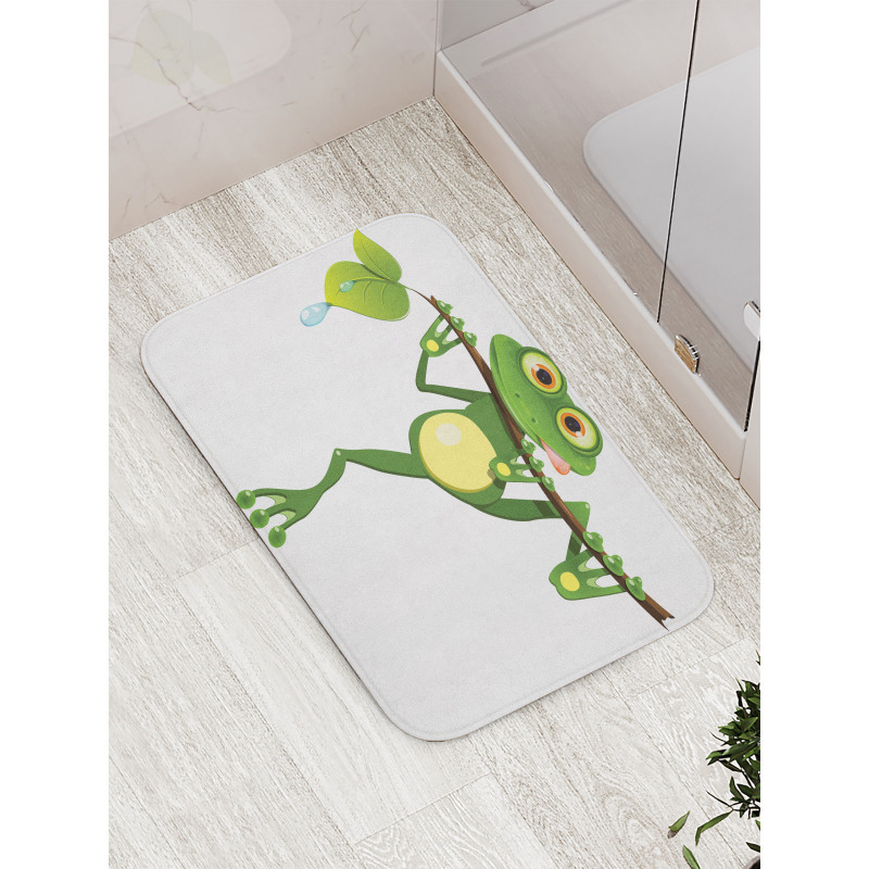 Frog on Branch Jungle Bath Mat