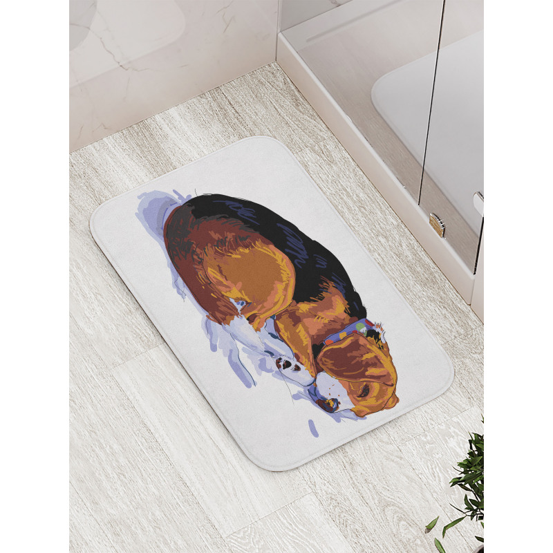 Sketch Drawing Doodle Style Bath Mat