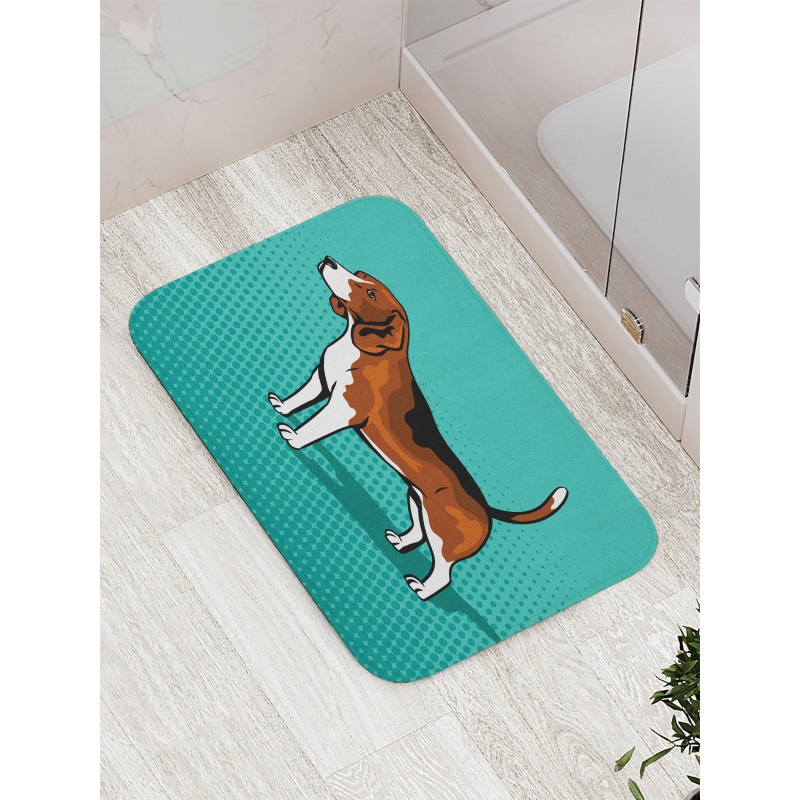 Halftone Dog Breed Graphic Bath Mat