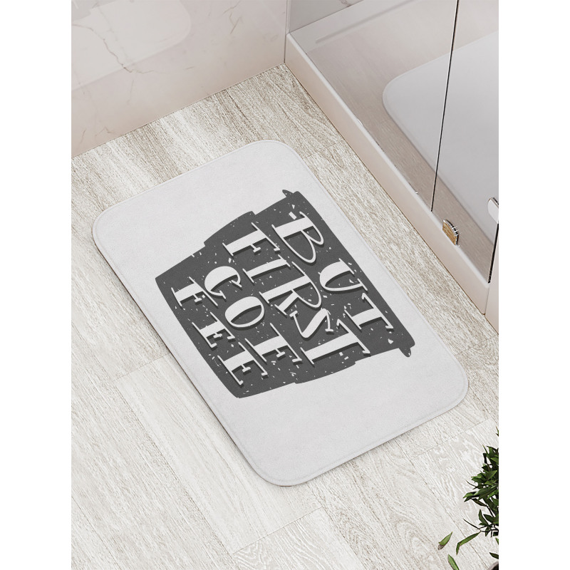 Funny Lettering Bath Mat