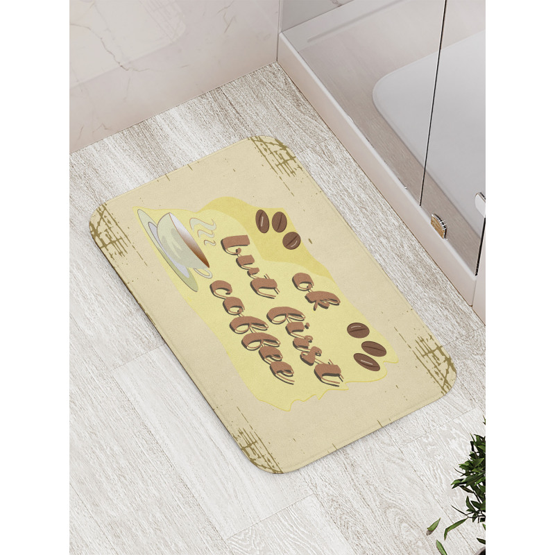 Coffee Beans Steam Bath Mat