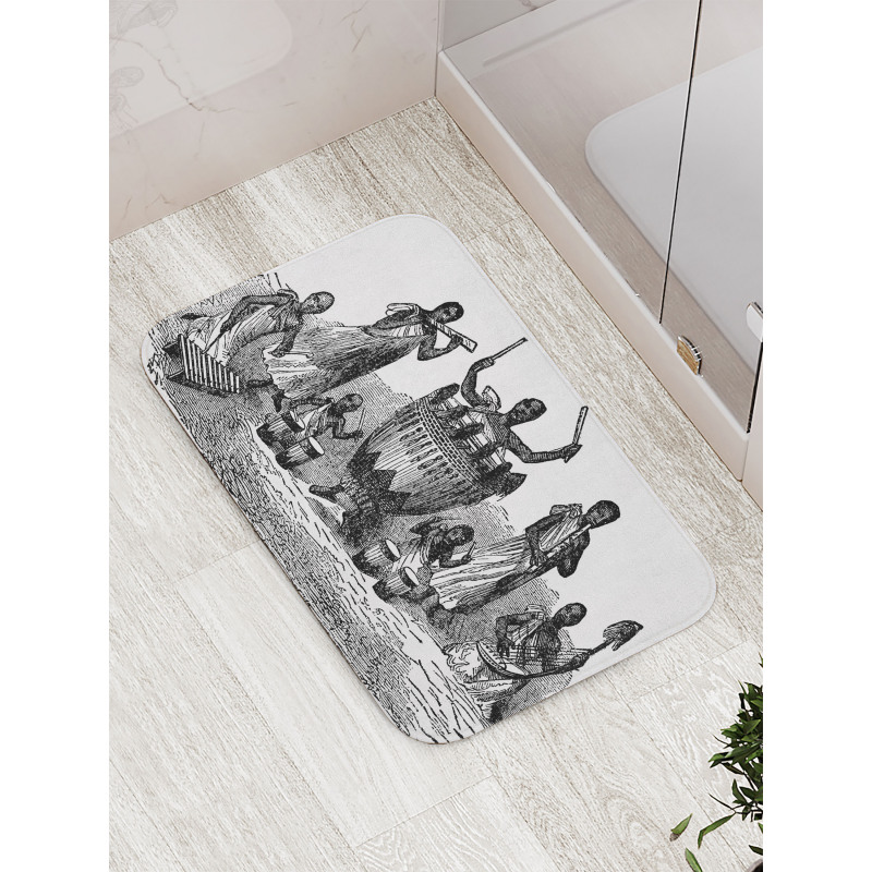 African Musicians Cultural Bath Mat