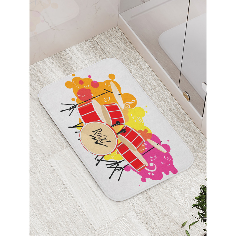 Music Themed Colorful Design Bath Mat