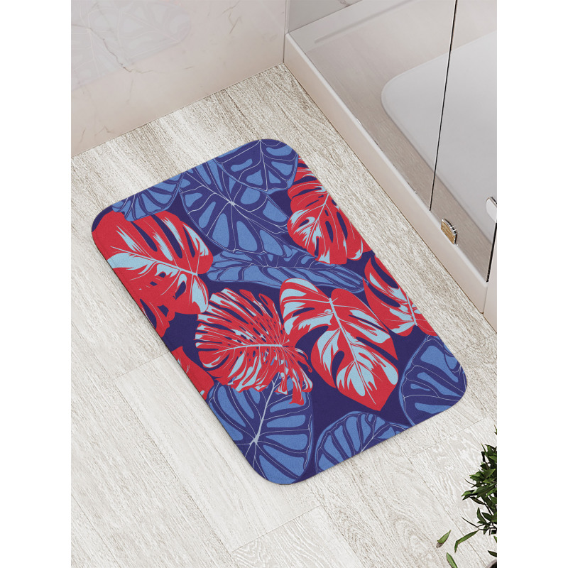 Graphical Monstera Alocasia Bath Mat