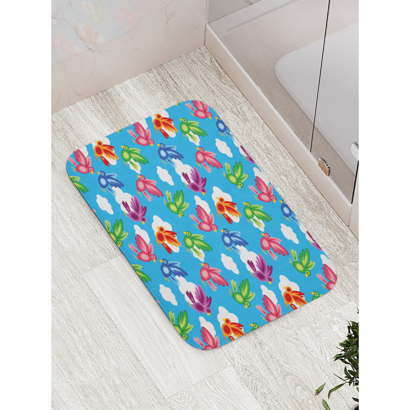 Flying Birds Clouds Spirit Bath Mat