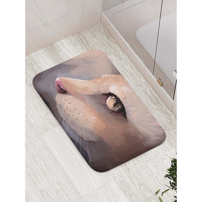 Portrait Kitty Cat Meow Bath Mat