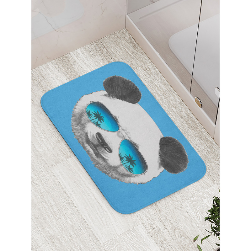 Single Cool Panda Face Bath Mat