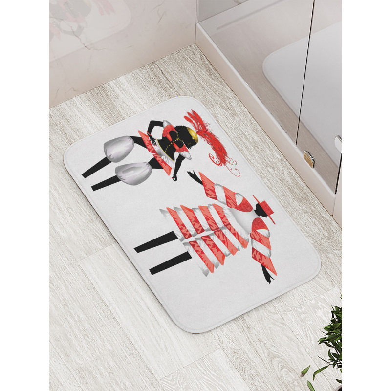 2 Moko Jumbies Silhouettes Bath Mat