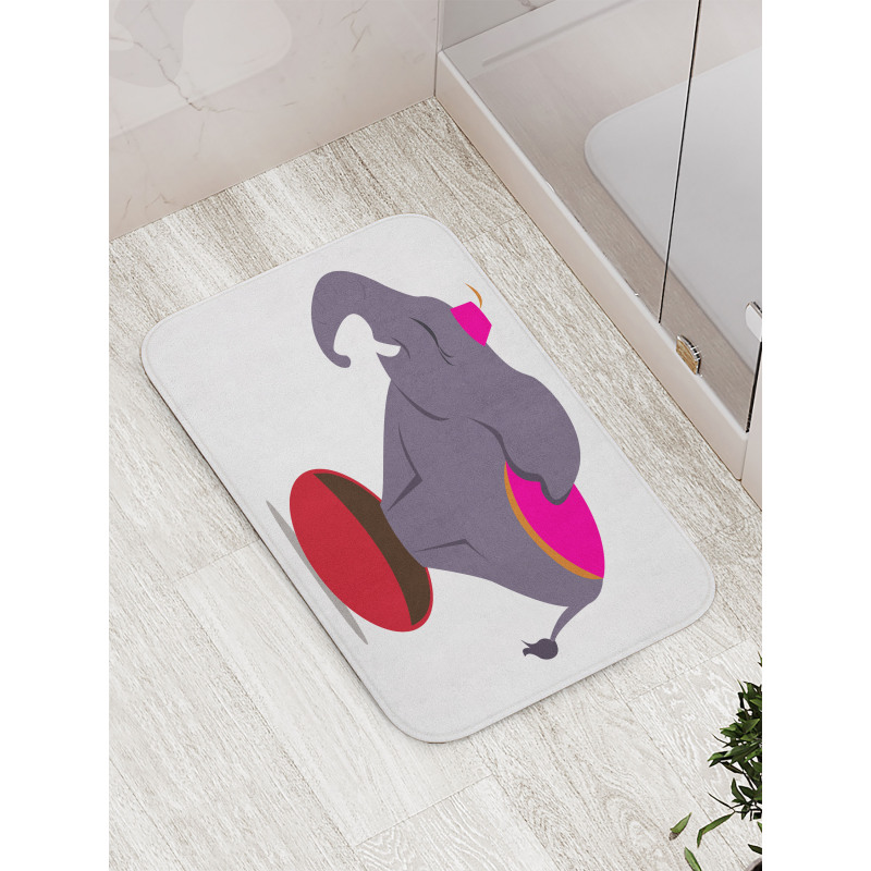 Elephant Standing on a Ball Bath Mat