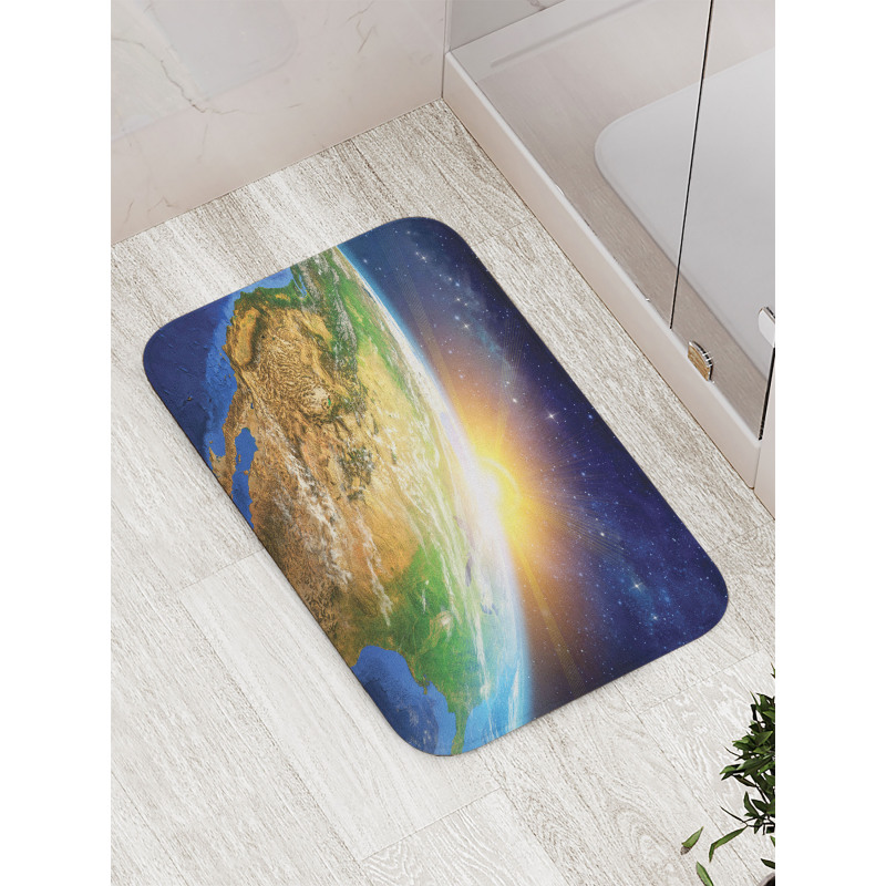 View of Sunrise Planet Bath Mat