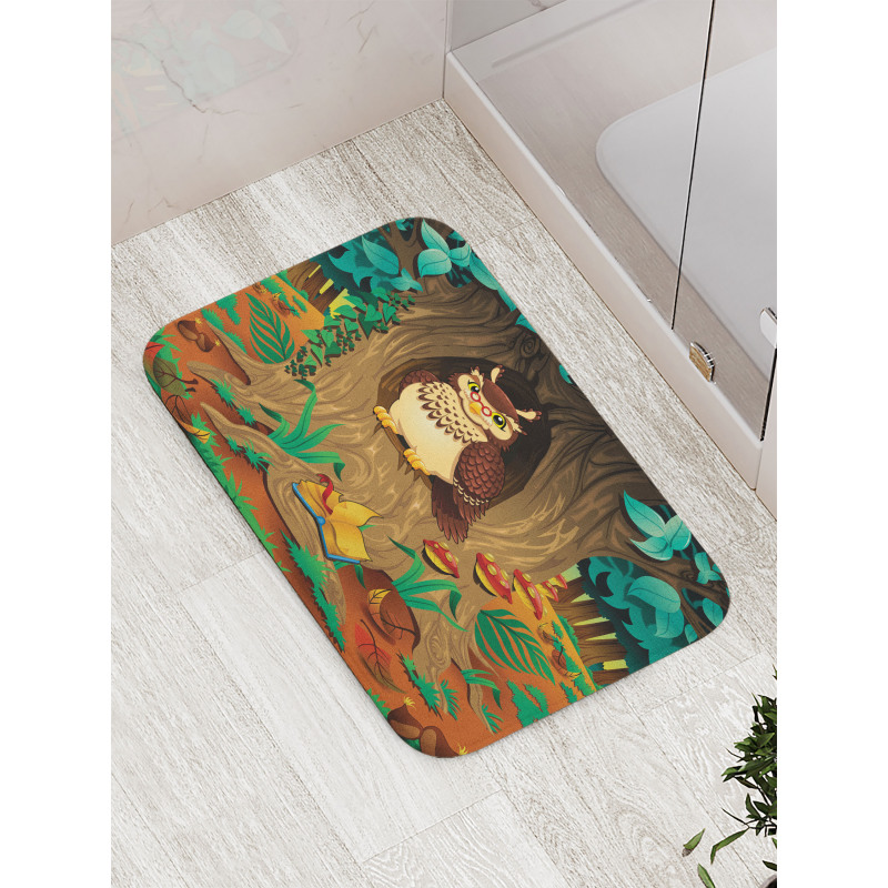 Nanny Grandma Sage Owl Bath Mat