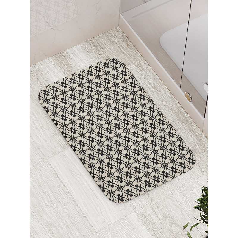 Abstract Vintage Layout Bath Mat