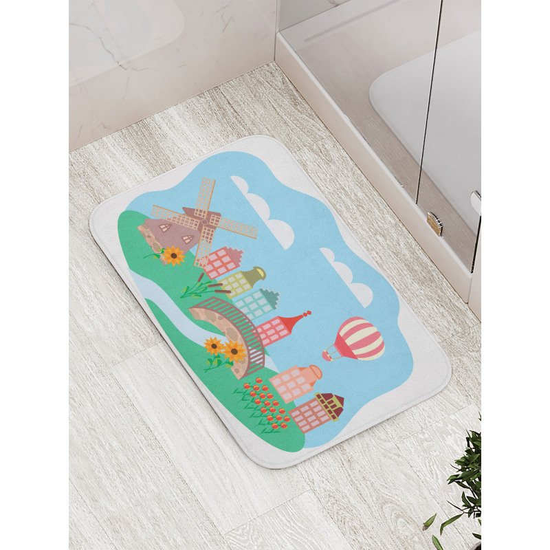 Windmill Rural Region Bath Mat