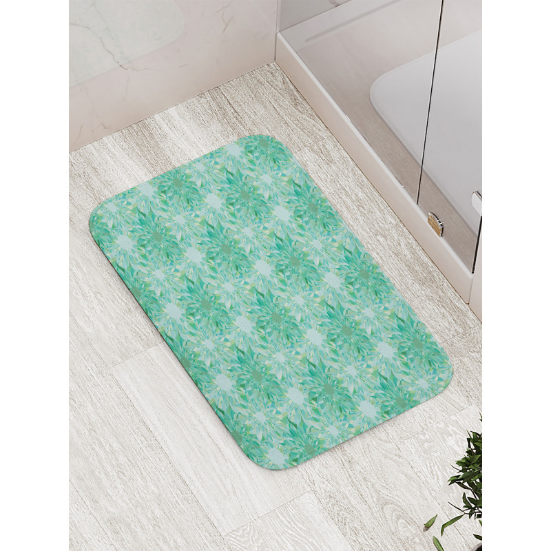 Floral Pattern with Beryl Bath Mat