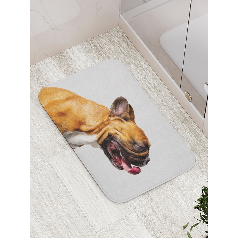 Young Pet Posing Side Shot Bath Mat