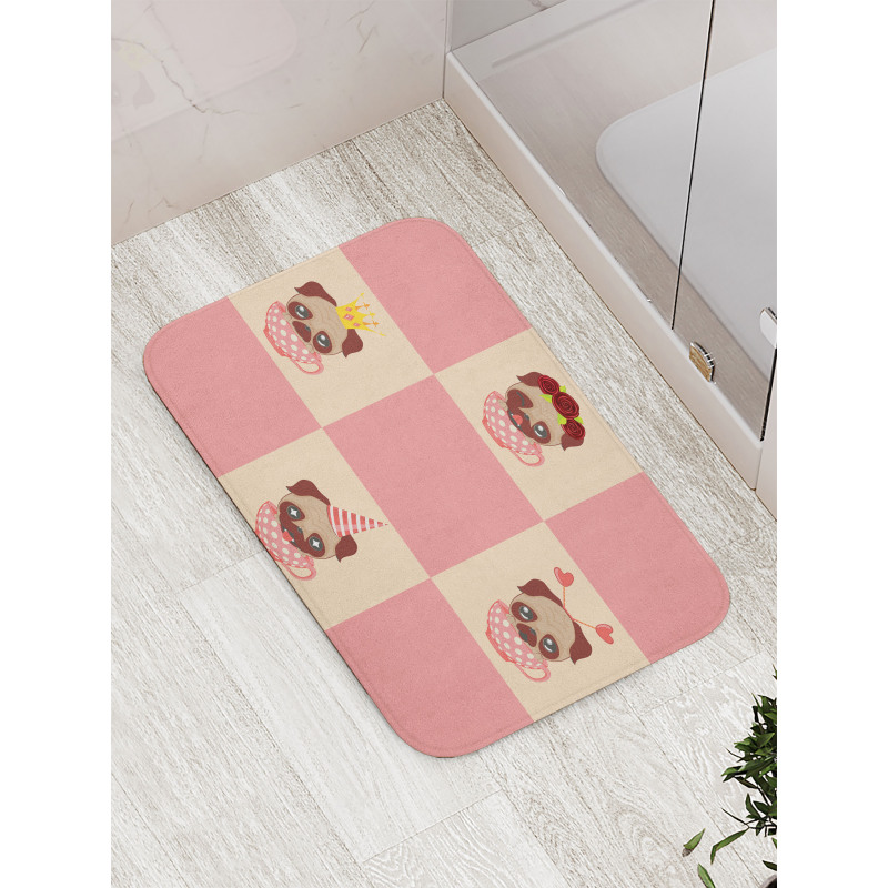 Kawaii Style Characters Bath Mat