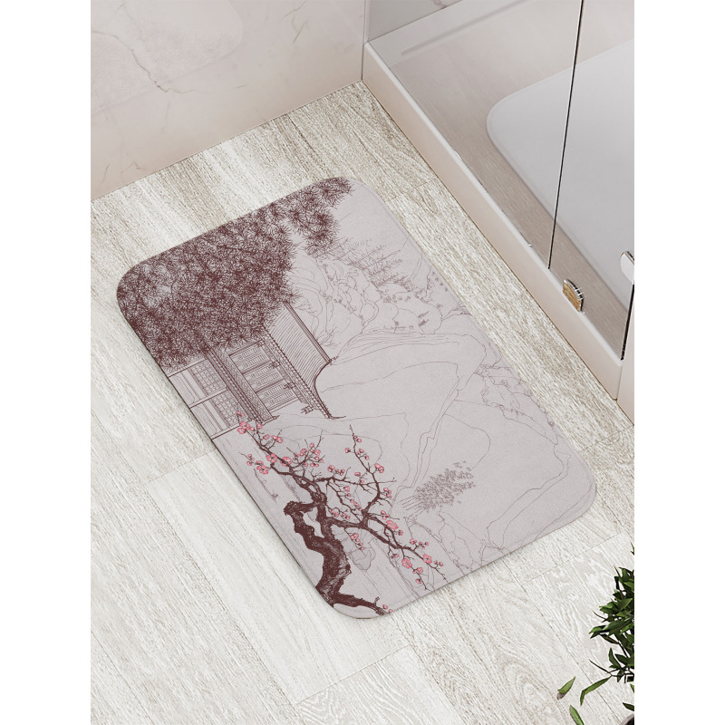 Sakura Trees and Mountain Bath Mat