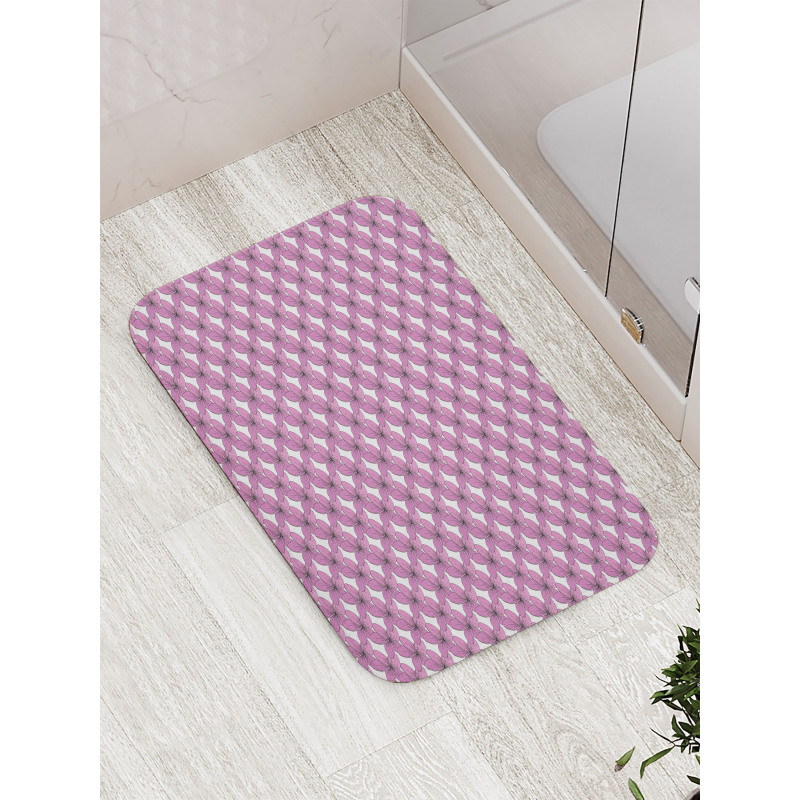 Graphic Flowers Clutter Bath Mat