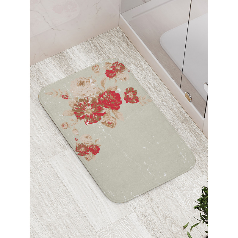 Rose Antique Flowers Bath Mat