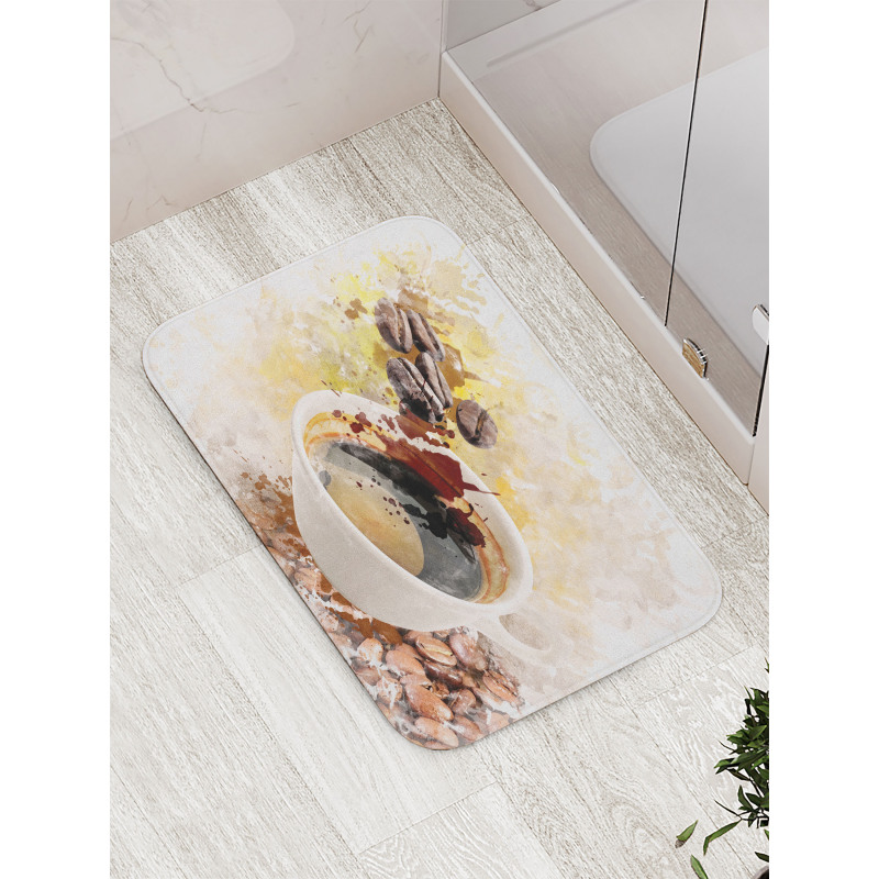 Paint Blots Stains Beans Bath Mat