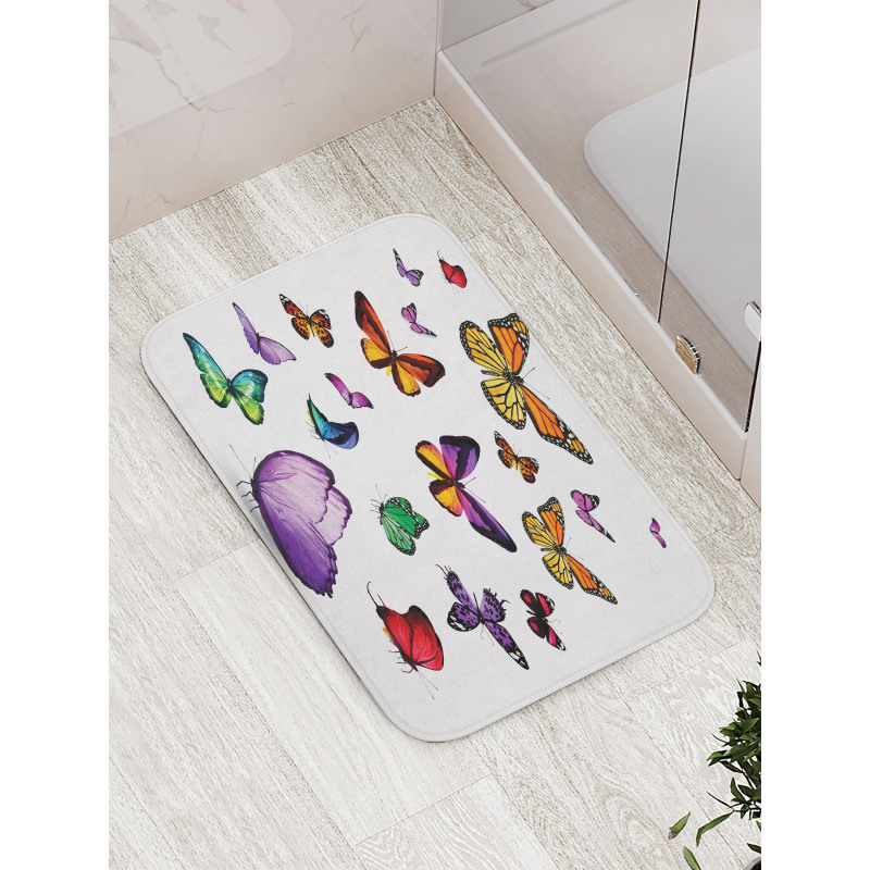 Flying Butterflies Bath Mat