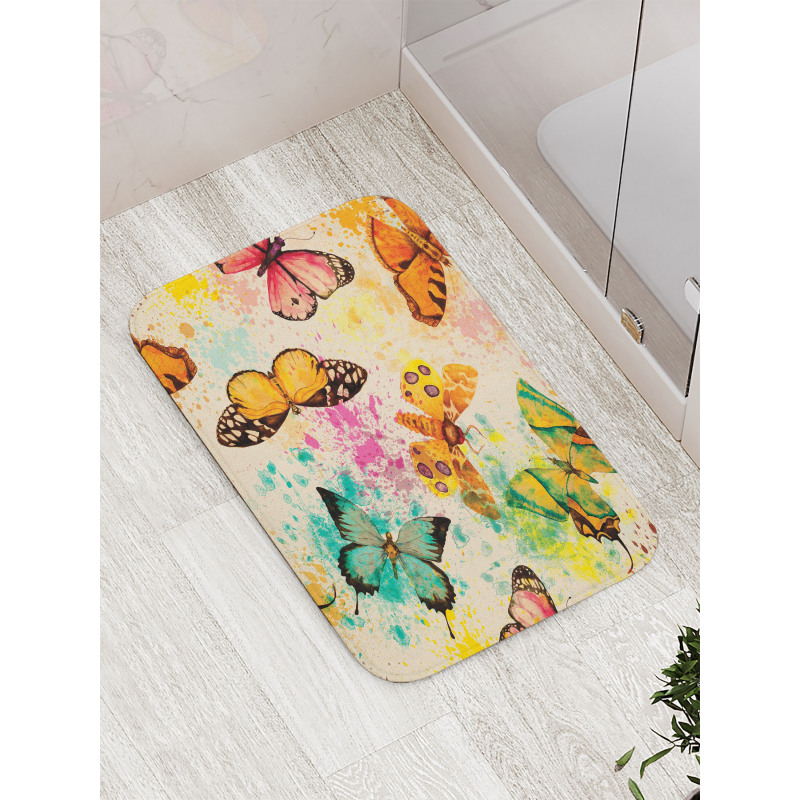 Murky Grungy Butterfly Bath Mat