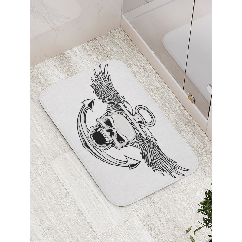 Skull Anchor Eagle Bath Mat